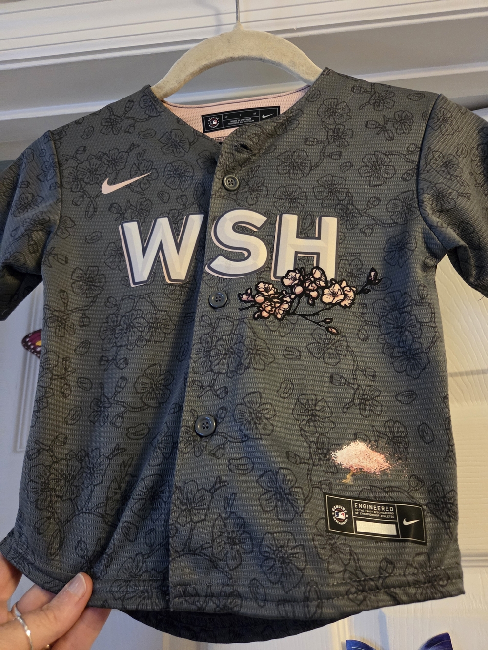 Washington Nationals Cherry Blossom City Connect Jersey by NIKE 2t kids toddler - Picture 5 of 7